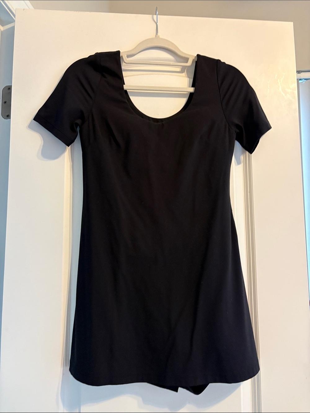 lululemon athletica Black Short Sleeve Scoop Neck Dress